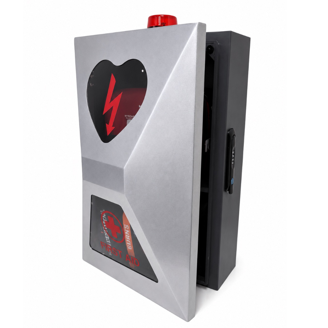 Cyber AED and First Aid Cabinet with Alarm